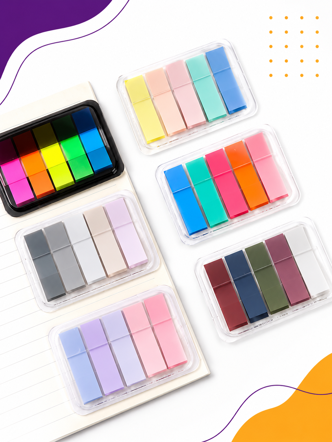 Plastic box sticky notes